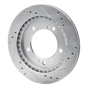Chevrolet Tracker Brake Rotor (1) - Front Left - R1 Concepts - Drilled & Slotted - Silver - `99-`04